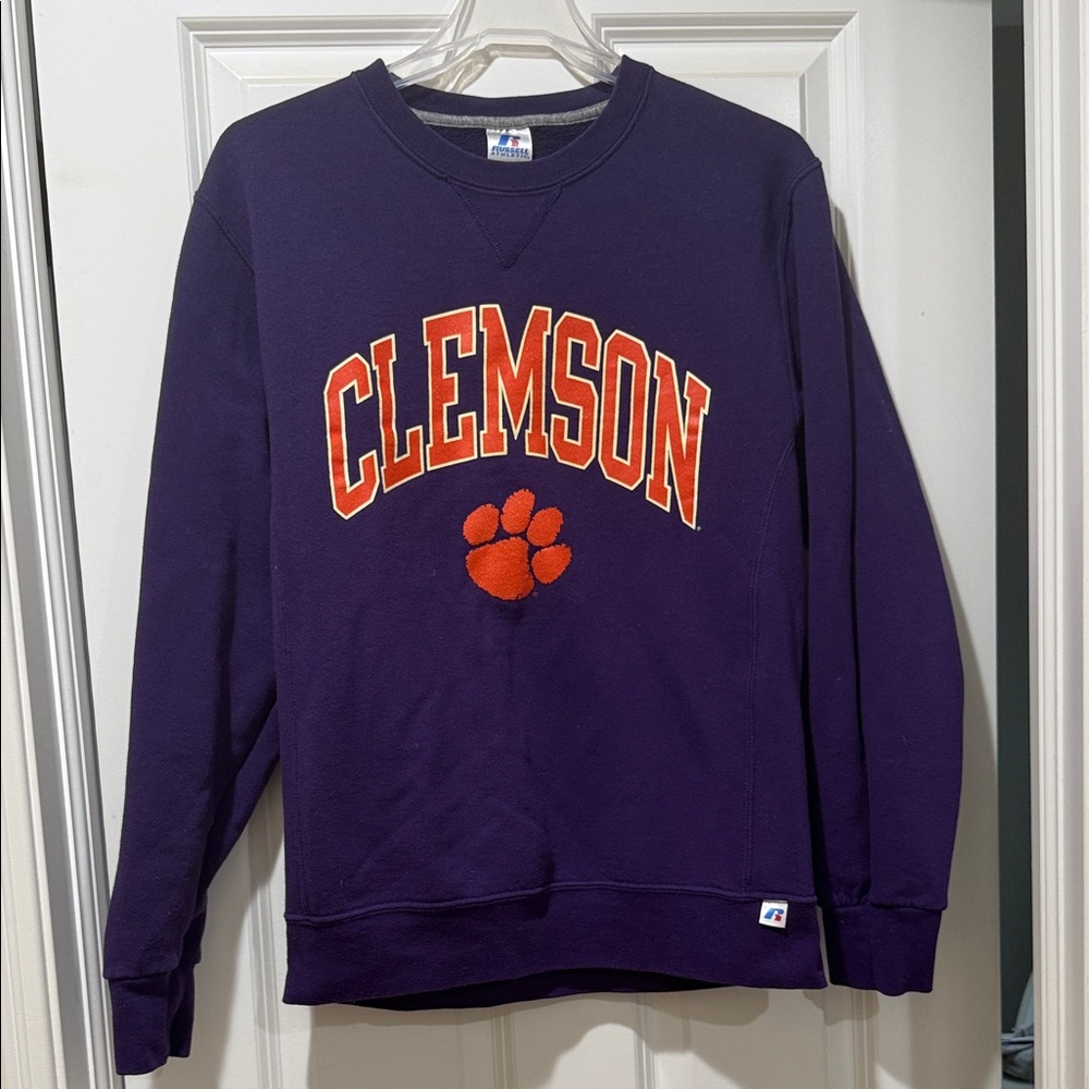 Russell Athletic Purple Clemson Crewneck Sweater